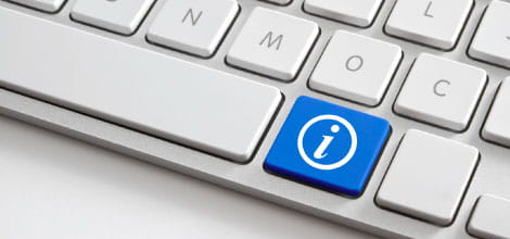 Keyboard with information key